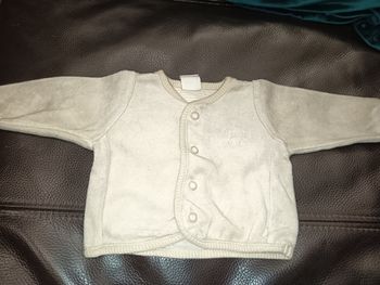 Gilet velours beige mixte, H&M, taille Naissance 