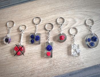 Lot portes clés roses