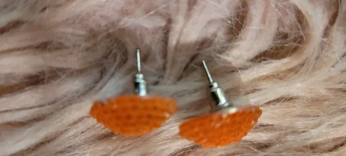 Boucles d'oreilles strass roses - photo numéro 2