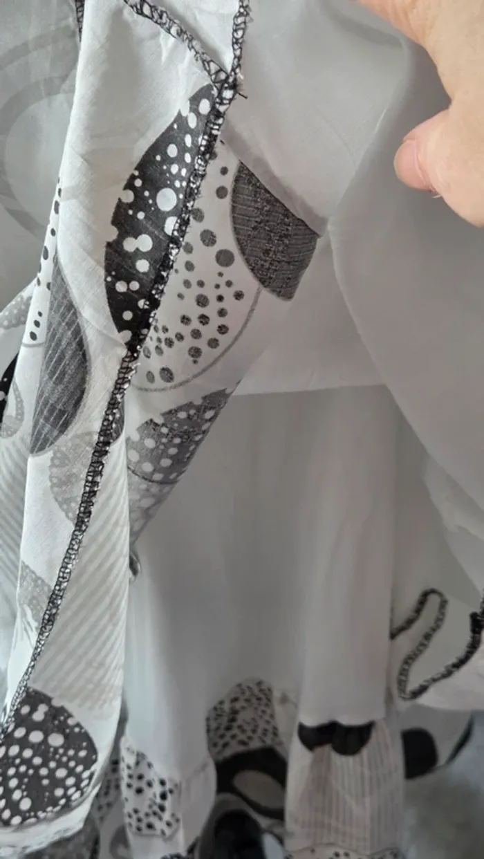 Robe Doublé et réglabe Noir et Blanche de chez Sensation en Taille Unique - photo numéro 8