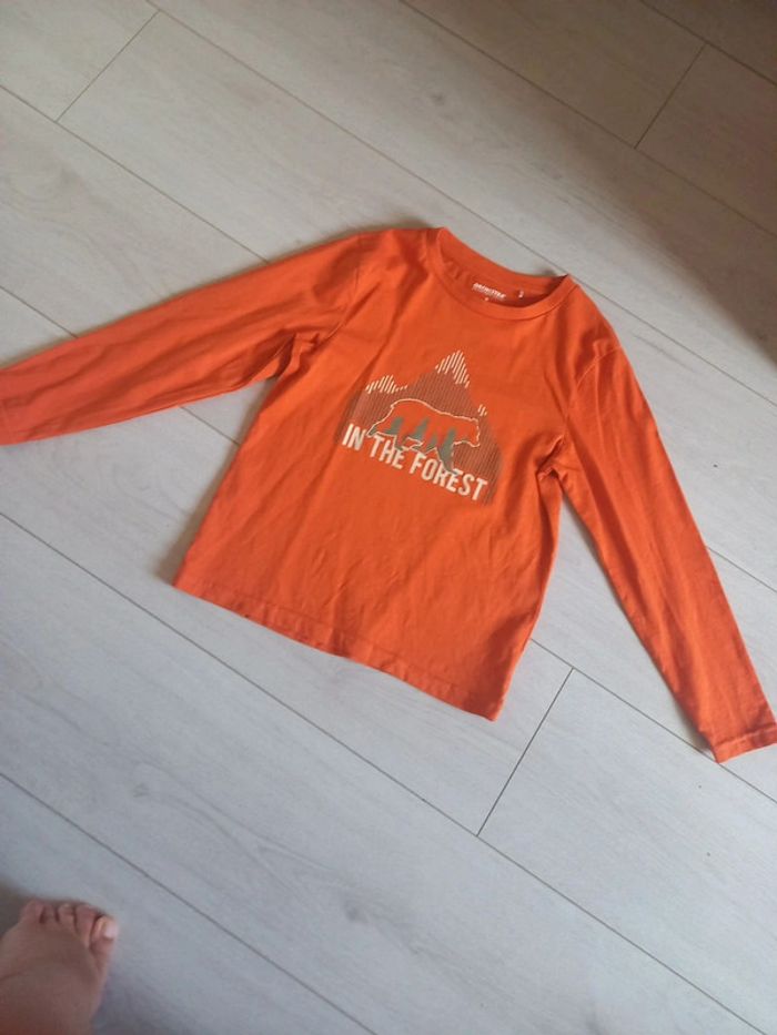tee shirt long orange