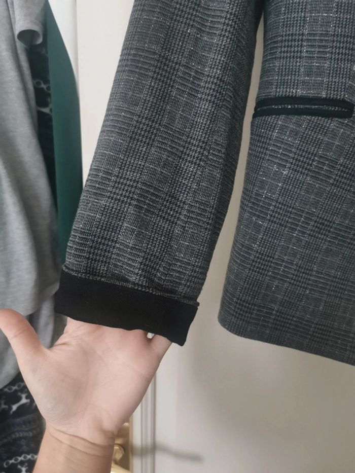 Blazer à carreaux gris - Grain de malice - photo numéro 10