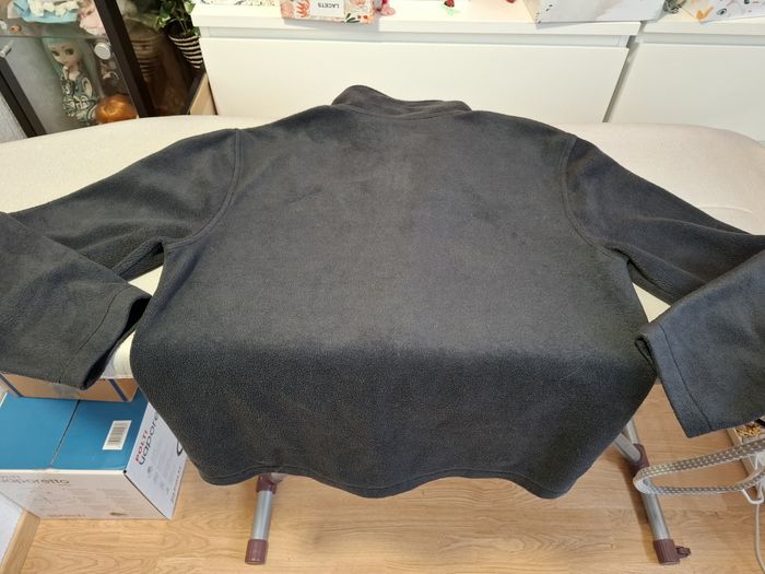 Beau gilet/veste homme polaire L gris anthracite zippé col montant très bon état - photo numéro 5