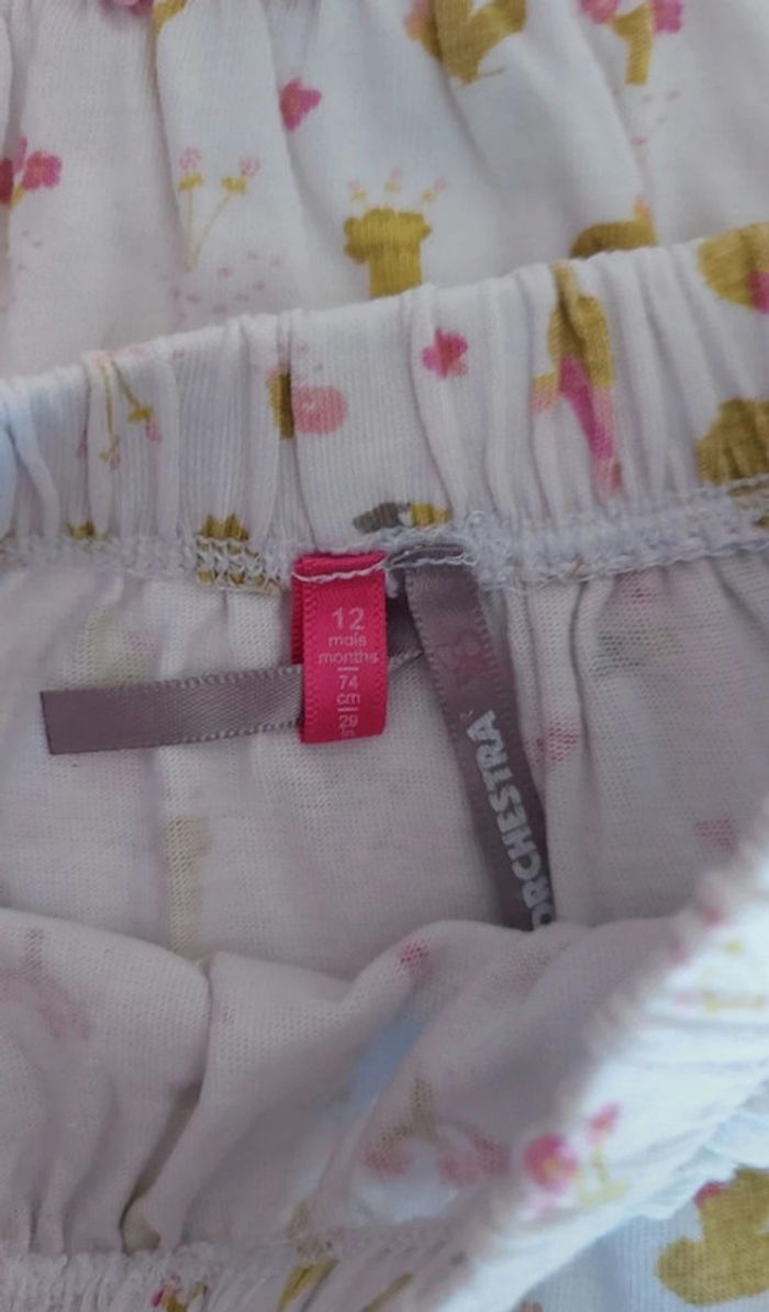 Ensemble bébé fille fleurie débardeur bretelles et short culotte été - photo numéro 8