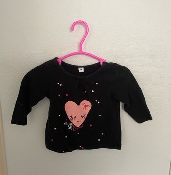 T shirt cœur taille 3 mois