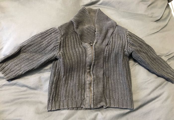 Pull à zip type camionneur gris 3 ans 94 cm