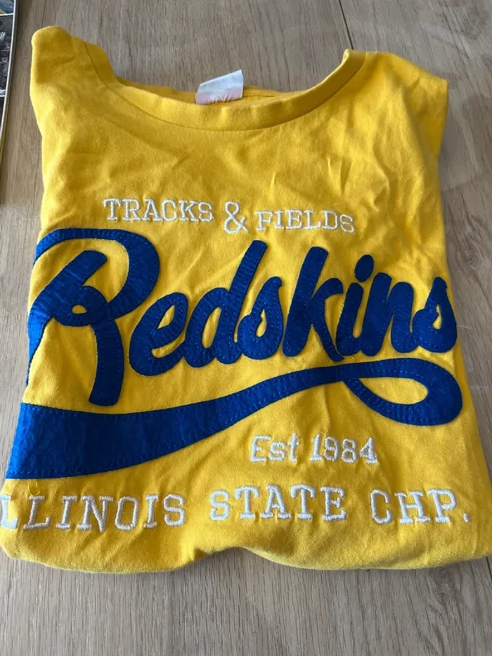 Tee-shirt Redskins Taille M - Style Vintage Sport 🟡🔵 - photo numéro 2
