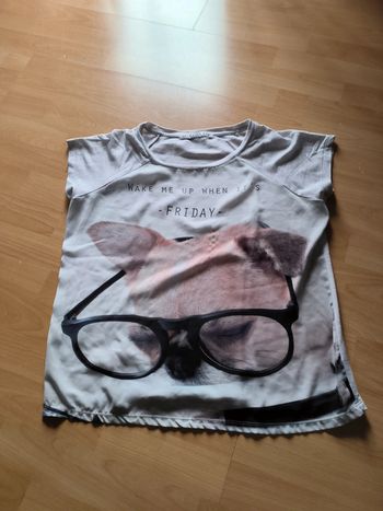 T-shirt gris chien Lolaliza taille L