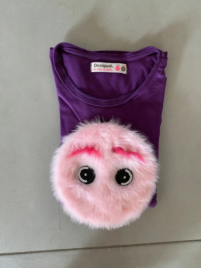 Tee shirt desigual manche longue violet 9/10 ans - photo numéro 9