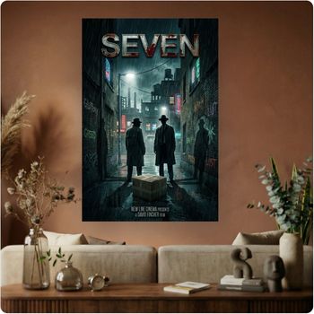 Affiche film “Seven” poster cinéma thriller sombre déco murale A3 Sans cadre