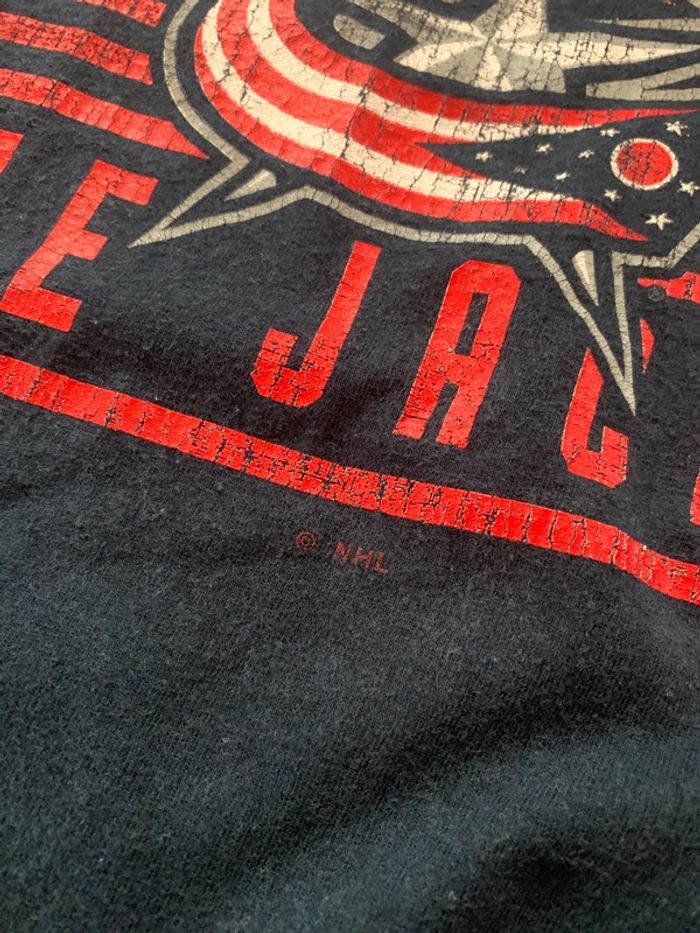 Tee shirt printed / imprimé Columbus blue jackets america USA NHL - photo numéro 4