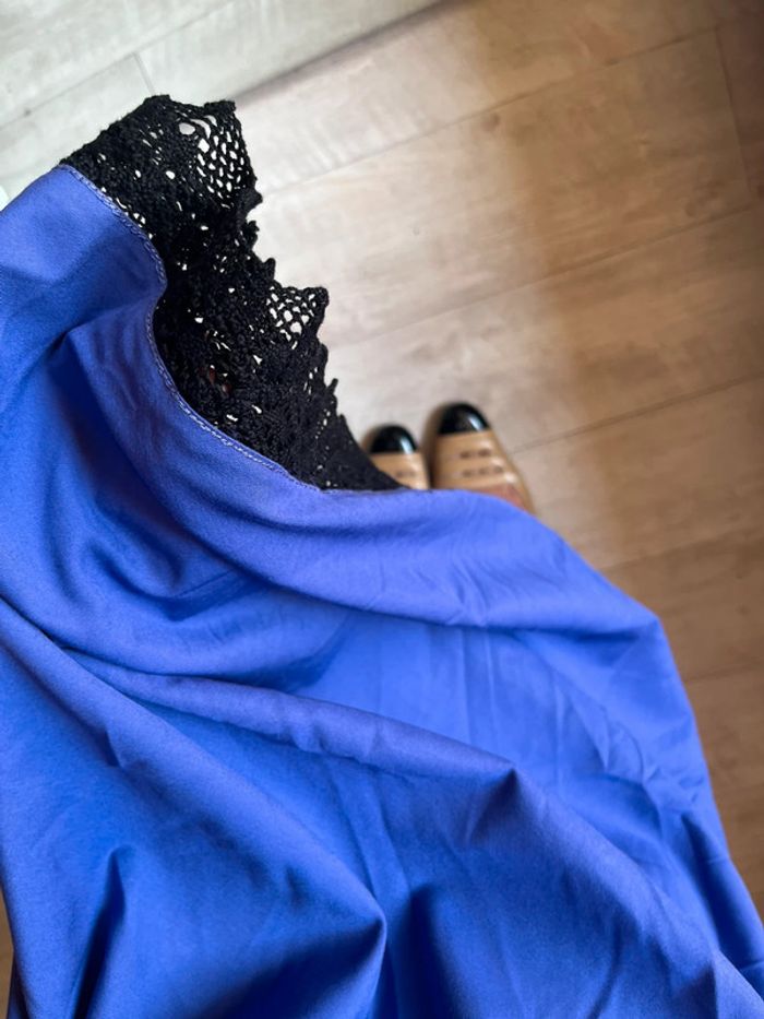 Jupe maxi skirt violette vintage grunge bohème champêtre dentelle y2k 2000yer - photo numéro 3