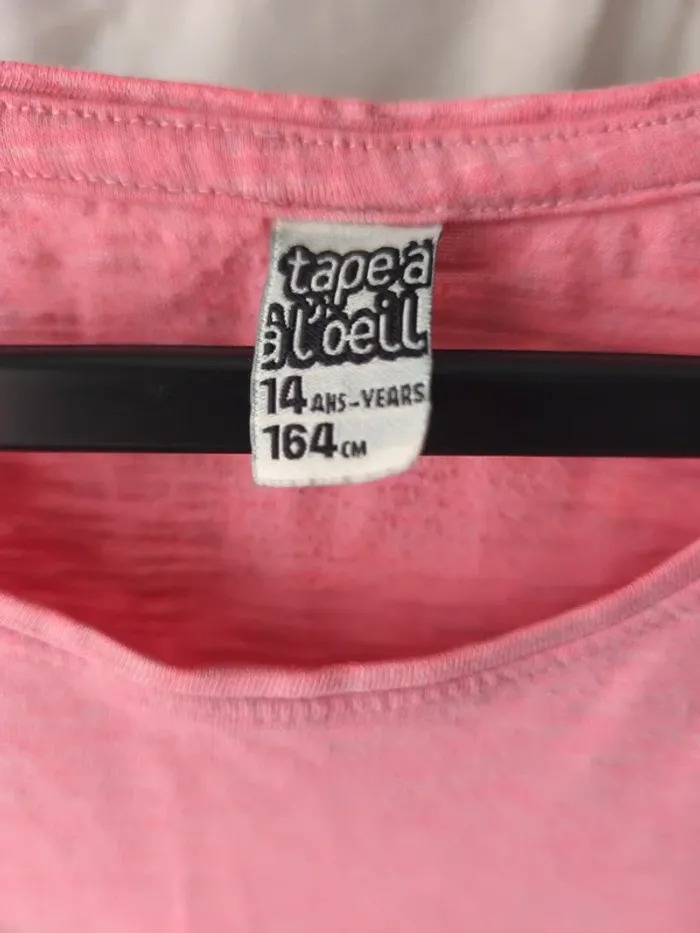 T-shirt rose 14 ans - photo numéro 2
