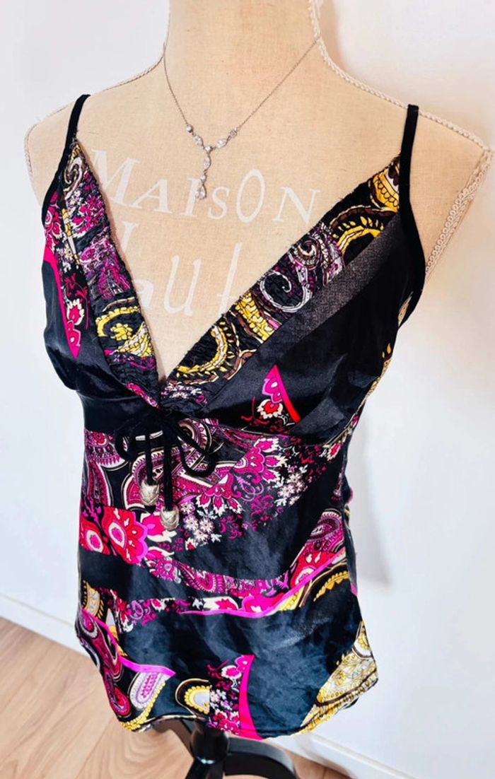 💕 top chic satiné decoleté v - photo numéro 5