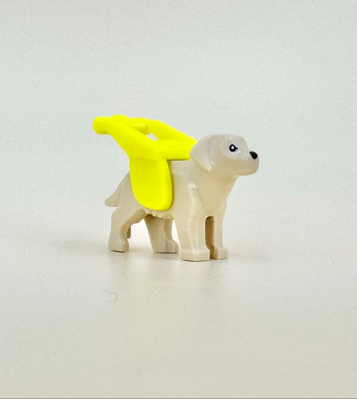 Lego Animaux City : Labrador crème, Chien guide avec harnais jaune fluo - NEUF - photo numéro 7