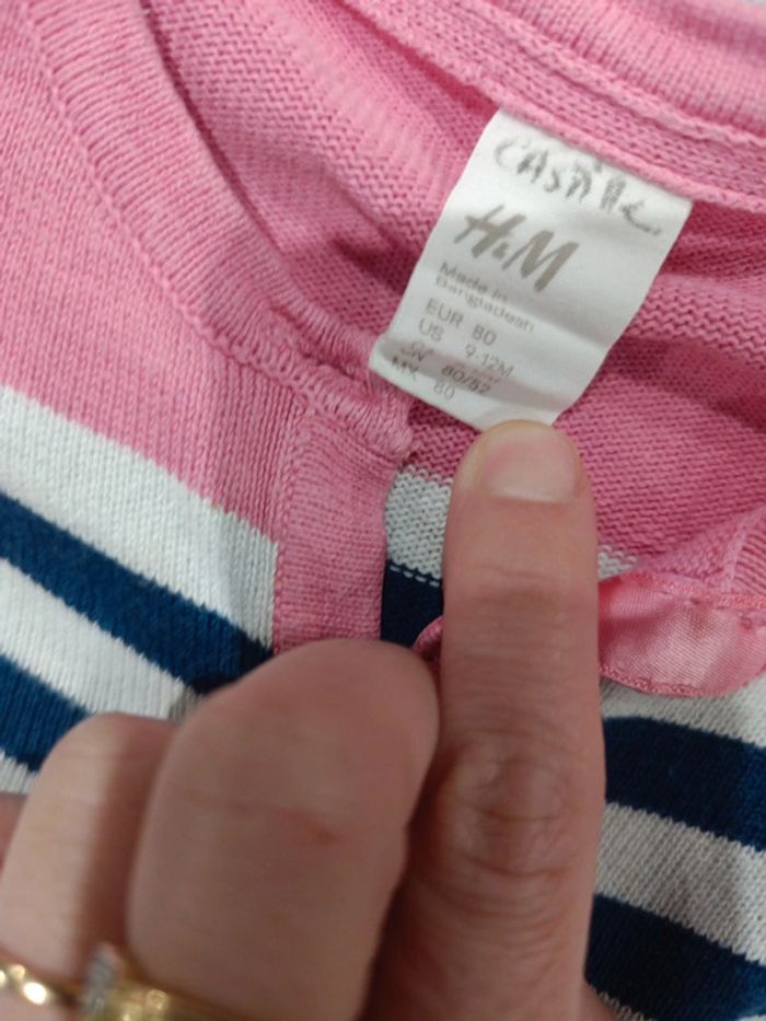 Gilet fille h&m 12 mois 80 cm - photo numéro 3