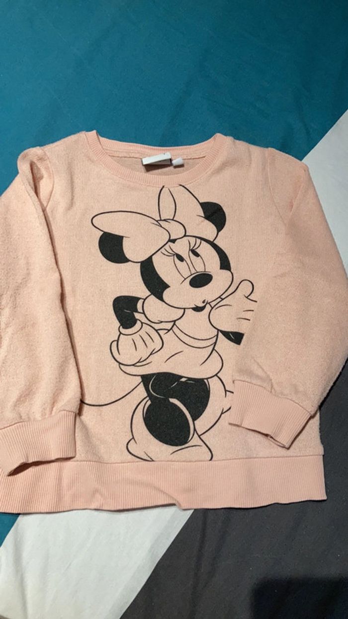 Petit pull fin minnie rose