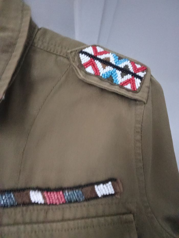 Veste de femme Bershka taille  M.couleur kaki - photo numéro 7