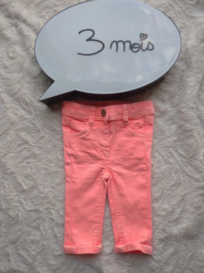 Pantalon style jeans stretch Fille 3 mois Tao