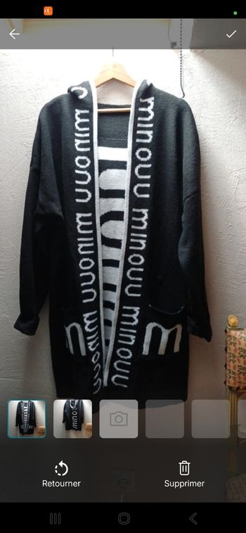 Veste longue en laine
