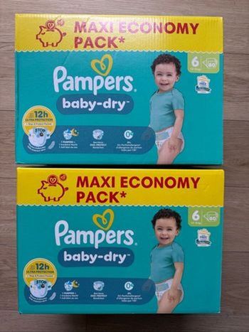 160 couches Pampers baby dry taille 6