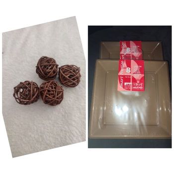 Lot décorations marron