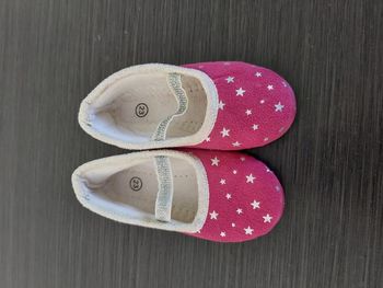 chaussons fille rose étoiles - taille 23