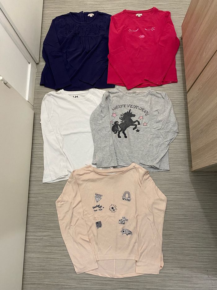 Lot de 5 maillots manches longues en 10ans - photo numéro 2