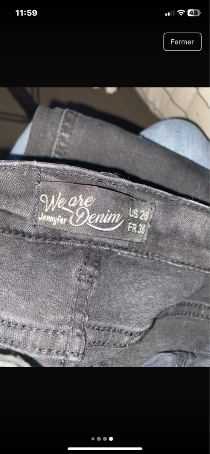 Jean gris Jennyfer taille s - photo numéro 4