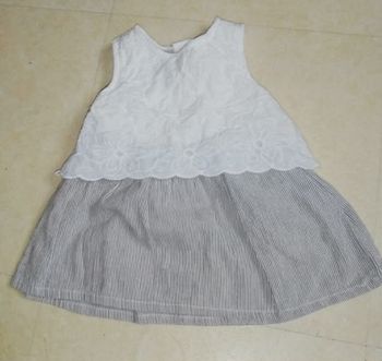 Robe marinière dentelle Kiabi 1 mois