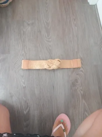 Ceinture tressée fermeture a pression 90cm de tour de taille