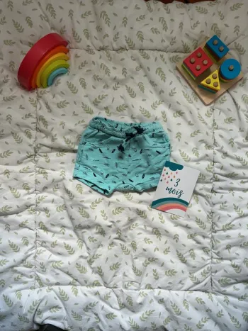 short turquoise a motifs 3 mois lulu castagnette lien de serrage