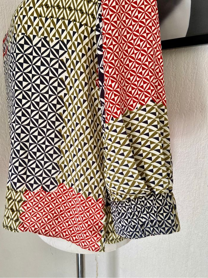 Blouse à manches 3/4 patchwork Zara TS comme neuve - photo numéro 4