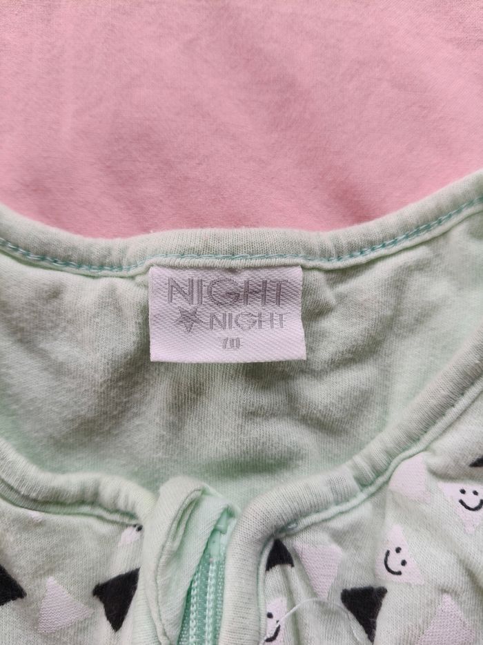 Gigoteuse mi saison mixte Night Night vert triangles 70 cm - photo numéro 3