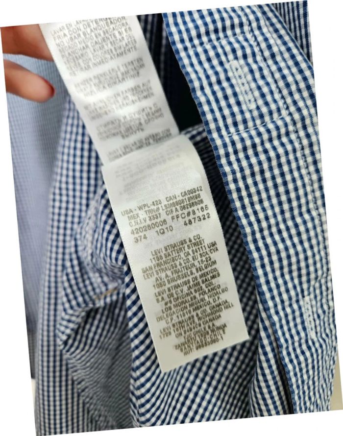 Chemise vichy bleue Dockers taille M - photo numéro 8