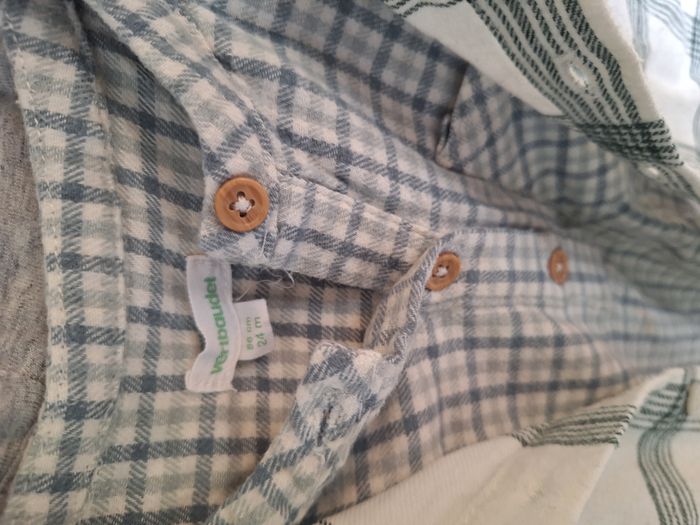 Ensemble bébé garçon 24 mois : Chemise et surchemise Vert baudet - photo numéro 2