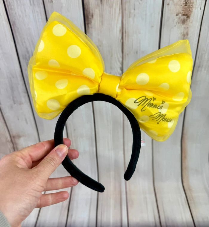 Ears serre-tête Disneyland Tokyo noeud Minnie jaune - photo numéro 2