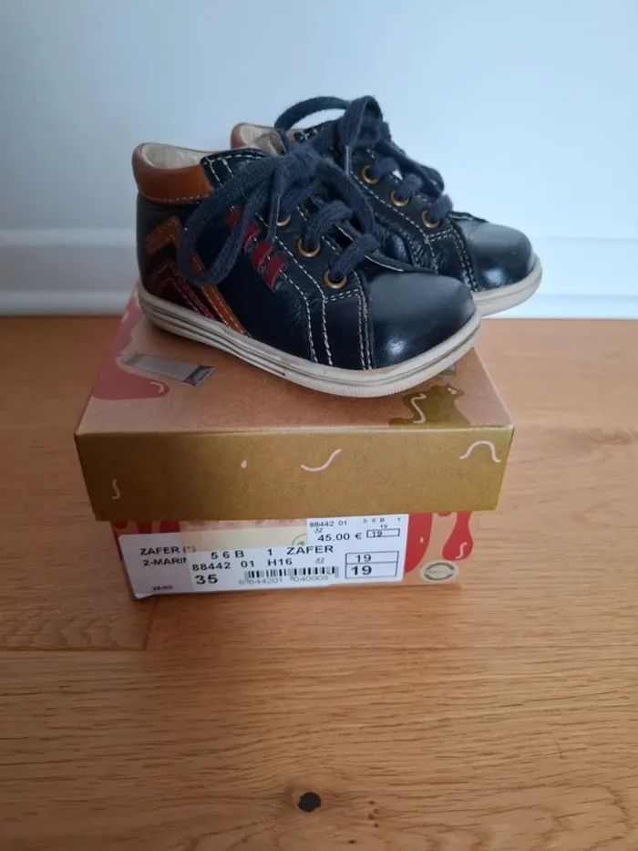 Chaussures bébé en cuir - 19 - très bon état - photo numéro 7