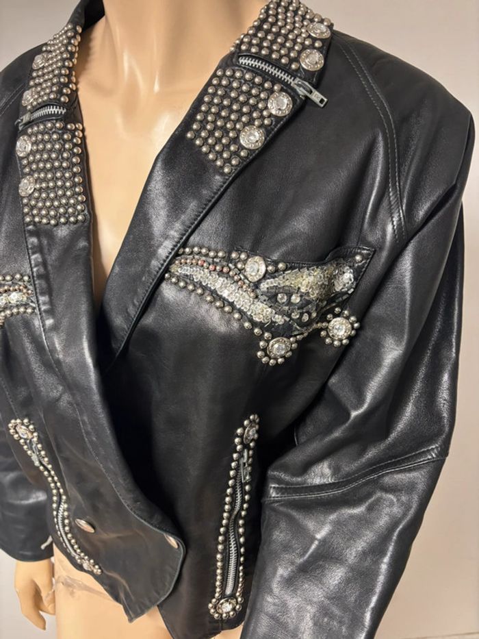 Magnifique perfecto les terribles en cuir fait sur mesure - photo numéro 8
