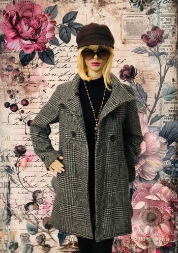 🖤Joli manteau à carreaux en laine alpaga Zara vintage 2000 Y2K wool alpaca coat🩶
