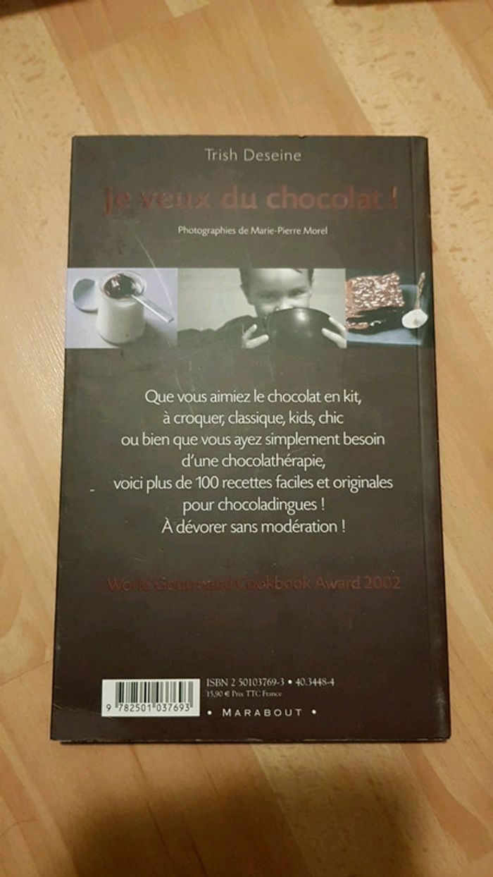 Livre de cuisine je veux du chocolat - photo numéro 2
