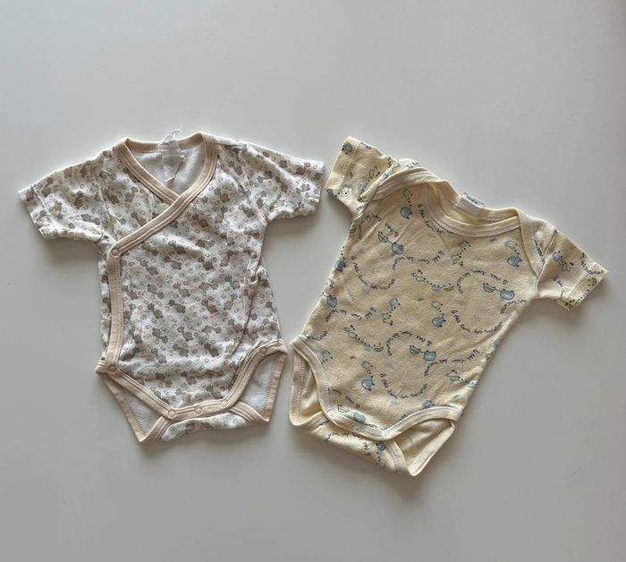 Lot de 2 bodies manches courtes - 3 mois - Baby club