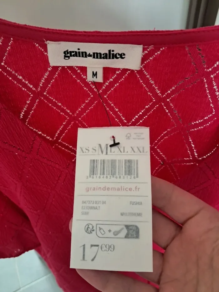Blouse fuchsia neuve Grain de Malice - photo numéro 4