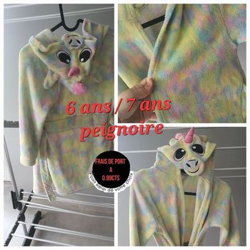 Peignoire licorne  fille 6/7 ans