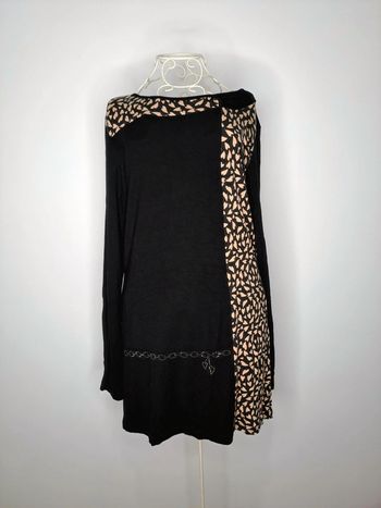 Tunique noir et beige