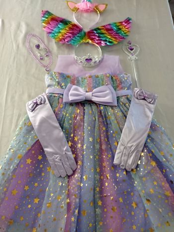 Déguisement licorne violette paillette 3-4ans