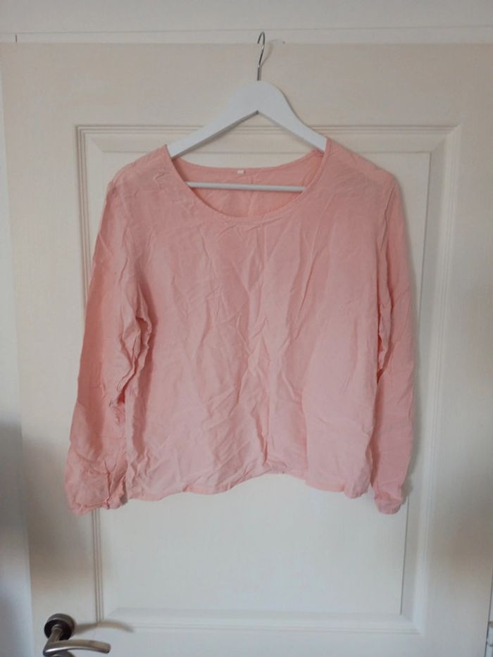 Pull rose léger taille L 100 % viscose - photo numéro 2