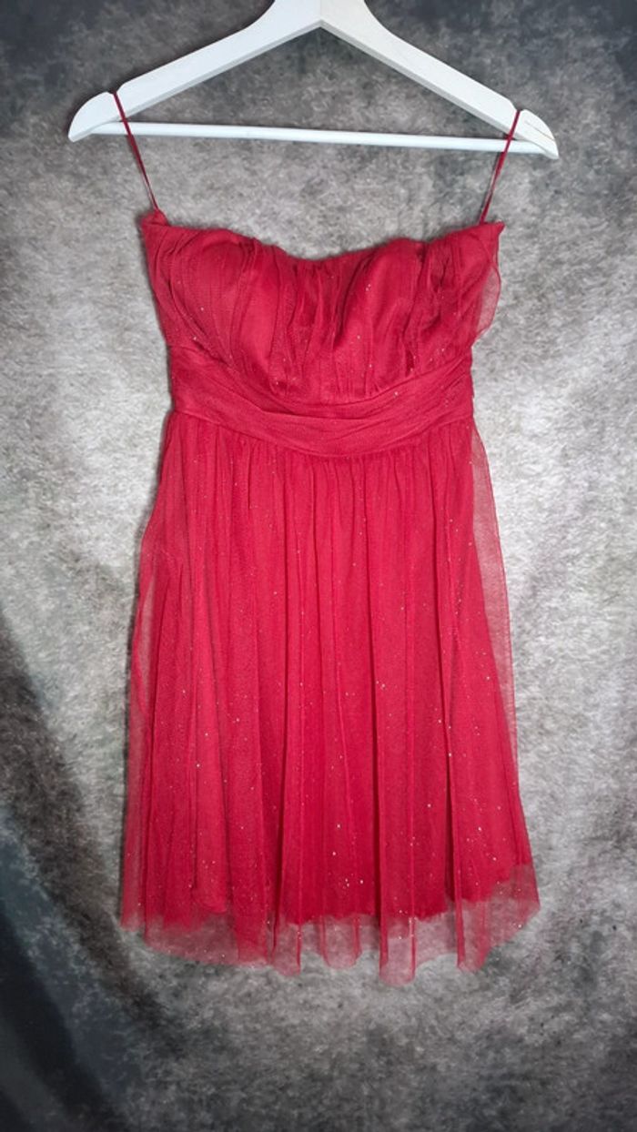 Robe bustier rouge brillante - photo numéro 2