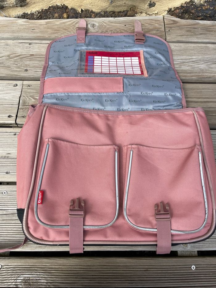 Cartable primaire rose et gris - Kickers - photo numéro 4