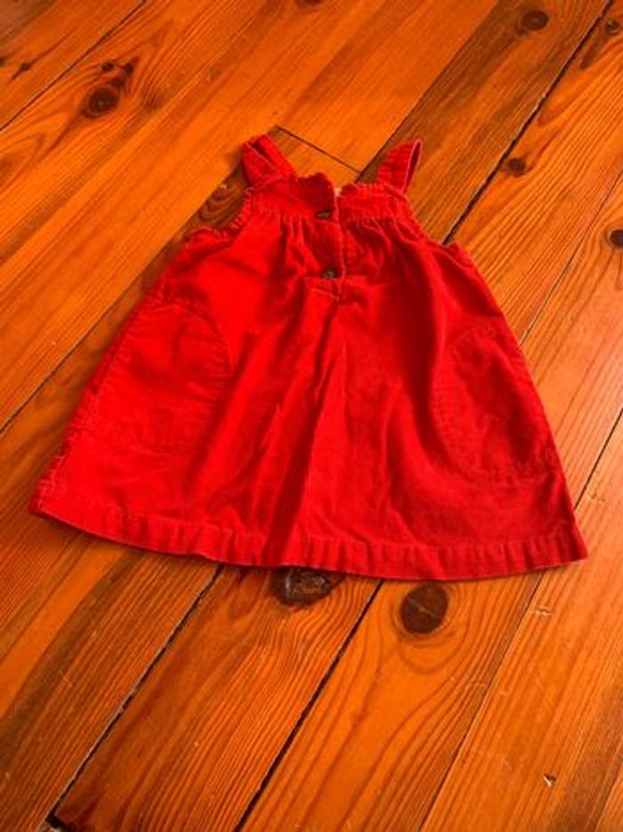 Robe enfant fille velours rouge Zara 12/18mois